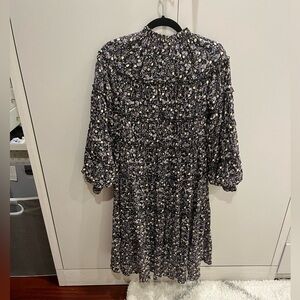 For winter, tighter waist, mockneck, knee length, bell cuffs